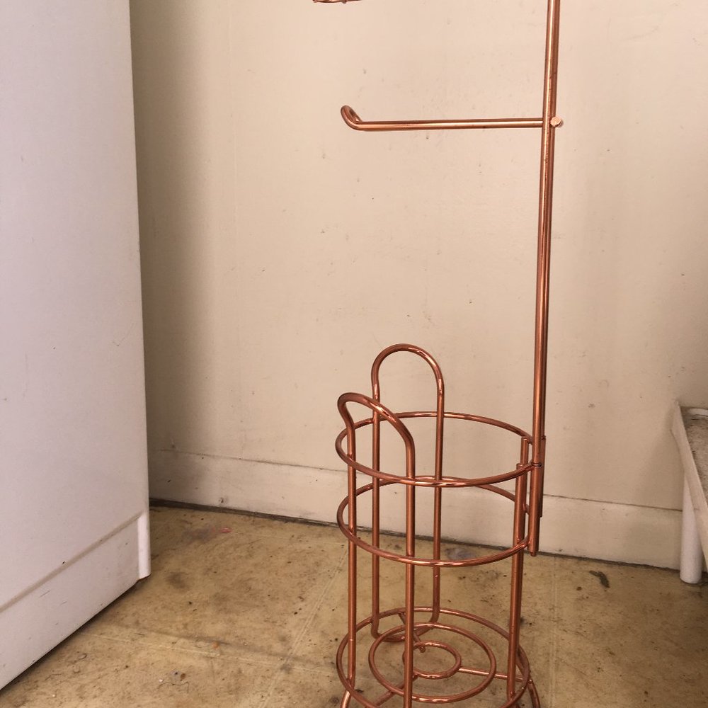 Copper bathroom accessory/TP holder
